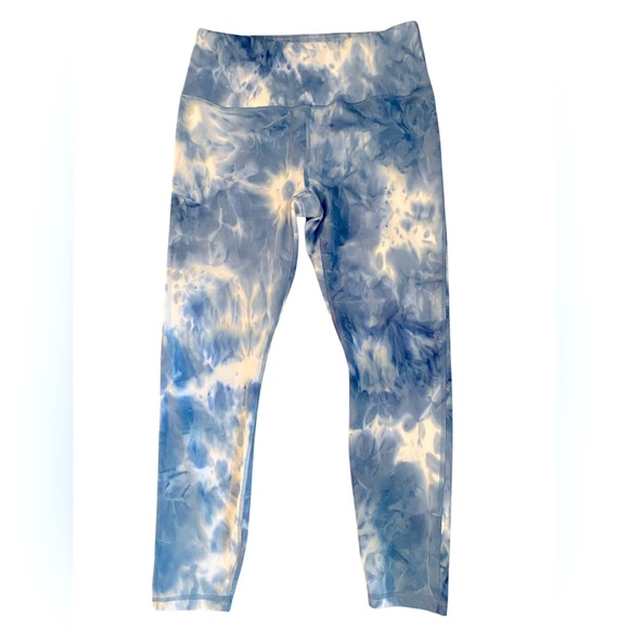 Harmony Balance Pants - HARMONY BALANCE women’s athletic blue Tie-dye yoga pants leggings stretchy